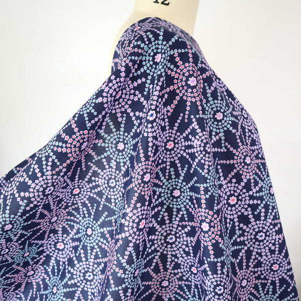 Artlux ~ 'Starry Blooms' Luxury Cotton Lawn ~ Made in Italy